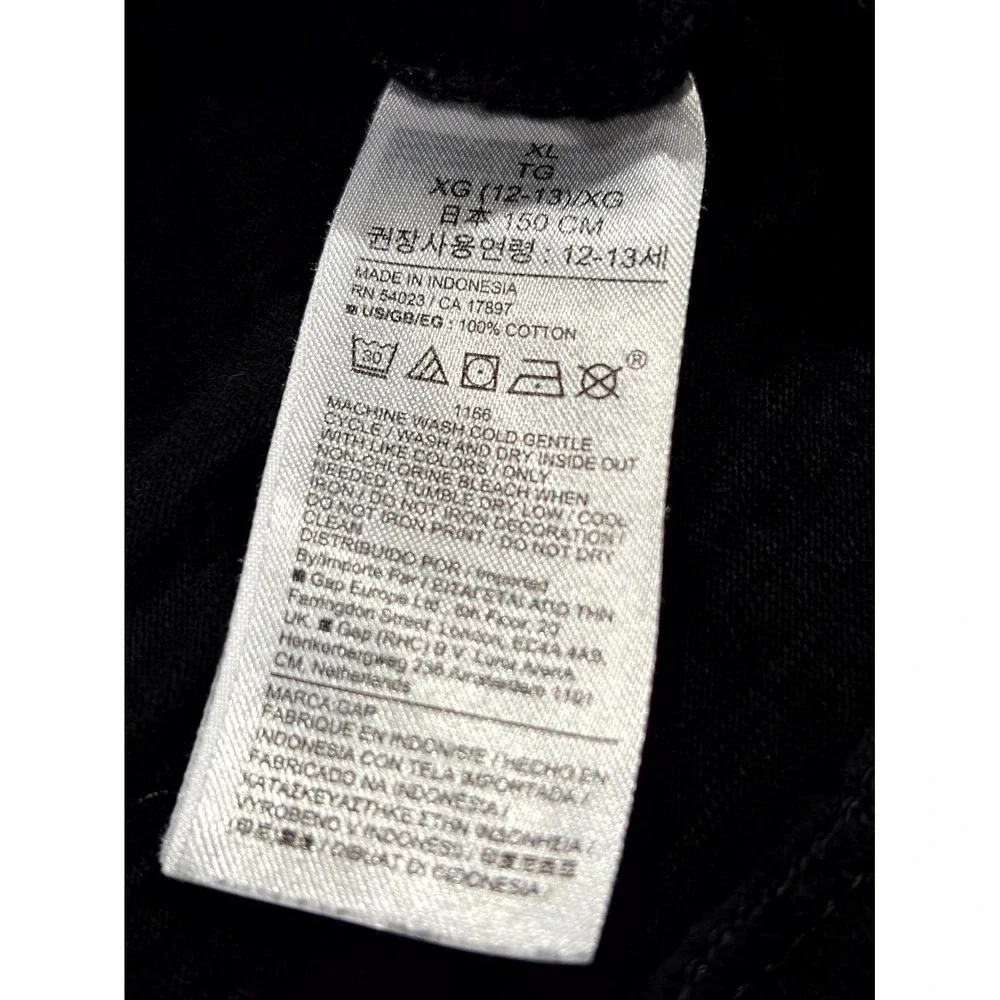 Gap NYC Times Square T Shirt Kids XL (12) Black Spellout Graphic Cotton Casual